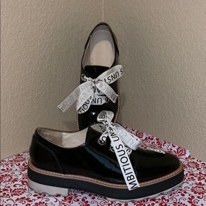 Zara platform bowler shoes. Size 38 EUC